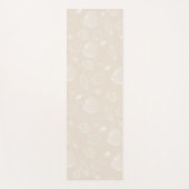 Elegant White Seashells beige Pattern Yogamat (Voorkant)