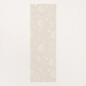Elegant White Seashells beige Pattern Yogamat (Achterkant)