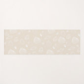 Elegant White Seashells beige Pattern Yogamat (Voorkant (horizontaal))