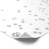 Elegant White Silver Diamond Glitter Wedding Poster (Hoek)
