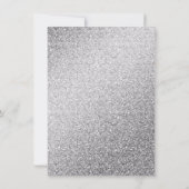 Elegant White & Silver Marble & Glitter Wedding Kaart (Achterkant)