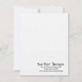 Elegant White/Silver Wedding Flat Hartelijk dank Kaart (Achterkant)