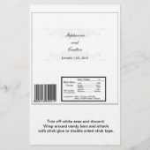 Elegant White/Silver Wedding Large Snoep Bar Wrap (Voorkant)