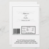 Elegant White/Silver Wedding Large Snoep Bar Wrap (Voorkant / Achterkant)