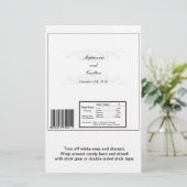 Elegant White/Silver Wedding Large Snoep Bar Wrap (Staand voorkant)