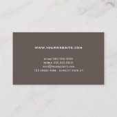 Elegant White Silverware Chef Bistro Visitekaartje (Achterkant)