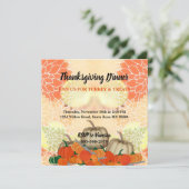 Elegant White Sinaasappel Pumpkins Herfst Thanksgi Kaart (Staand voorkant)