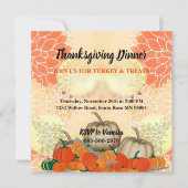 Elegant White Sinaasappel Pumpkins Herfst Thanksgi Kaart (Voorkant)