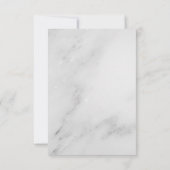 Elegant White slaat de datumkaart op - sla de datu RSVP Kaartje (Achterkant)