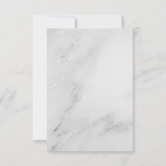 Elegant White slaat de datumkaart op - sla de datu RSVP Kaartje (Achterkant)