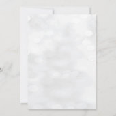 Elegant White Snow & Gold New Years Eve Party Kaart (Achterkant)