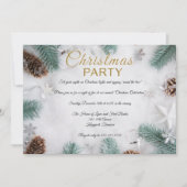 Elegant White Snow-kerstfeest Kaart (Voorkant)