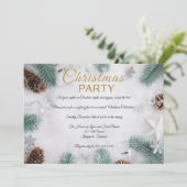 Elegant White Snow-kerstfeest Kaart (Staand voorkant)