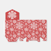 Elegant White Snowflake (Cranberry) Bedankdoosjes (Uitgevouwen)