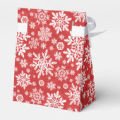 Elegant White Snowflake (Cranberry) Bedankdoosjes (Achterkant)