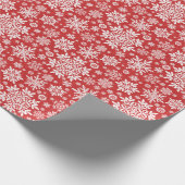 Elegant White Snowflake (Cranberry) Cadeaupapier (Hoek)