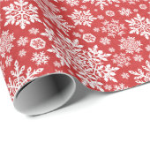 Elegant White Snowflake (Cranberry) Cadeaupapier (Rol Hoek)