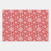 Elegant White Snowflake (Cranberry) Inpakpapier Vel (Voorkant 3)