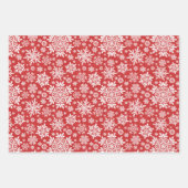 Elegant White Snowflake (Cranberry) Inpakpapier Vel (Voorkant 2)