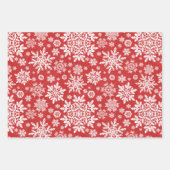 Elegant White Snowflake (Cranberry) Inpakpapier Vel (Voorkant)