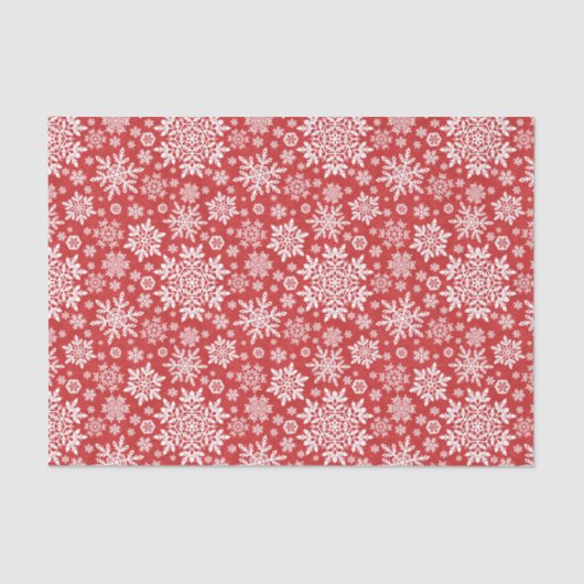 Elegant White Snowflake (Cranberry) Tissuepapier (Voorkant)