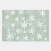 Elegant White Snowflake Pattern Winter Celebration Inpakpapier Vel (Voorkant 3)