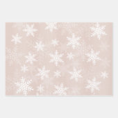 Elegant White Snowflake Pattern Winter Celebration Inpakpapier Vel (Voorkant 2)