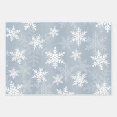 Elegant White Snowflake Pattern Winter Celebration Inpakpapier Vel (Voorkant)