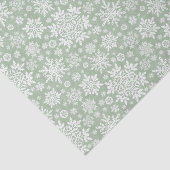 Elegant White Snowflake (Sage Pine) Tissuepapier (Detail)
