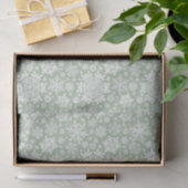 Elegant White Snowflake (Sage Pine) Tissuepapier (Geschenk)
