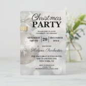 Elegant White Sparkle-kerstparty Kaart (Staand voorkant)