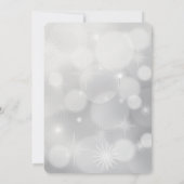 Elegant White Sparkle-kerstparty Kaart (Achterkant)