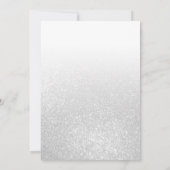 Elegant White Sparkly Glitter Ombre Sweet 16 Kaart (Achterkant)