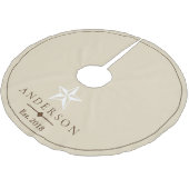 Elegant White Star | Gepersonaliseerd Kerstboom Rok (Gekanteld)