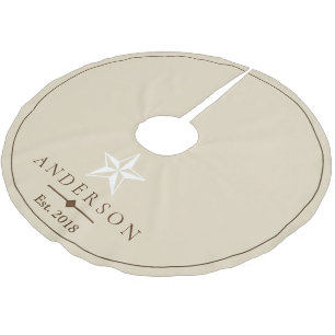 Elegant White Star   Gepersonaliseerd Kerstboom Rok