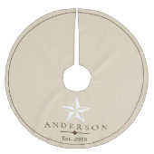 Elegant White Star | Gepersonaliseerd Kerstboom Rok (Voorkant)