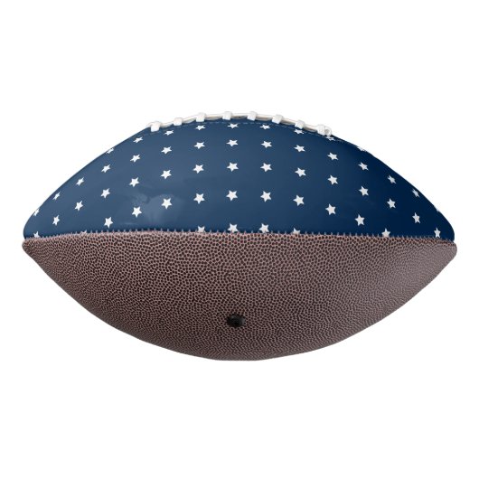 Elegant White Stars Pattern on Red and Navy Blue American Football (Gedraaid 270)
