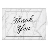 Elegant white stone marmer, kleine bruiloft bedank (Voorkant Horizontaal)