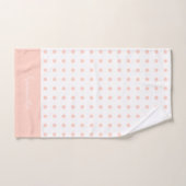 Elegant White Stripe en Check Pink Polka Dot. Bad Handdoek (Handdoek)