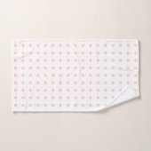 Elegant White Stripe en Check Pink Polka Dot. Bad Handdoek (Handdoek)