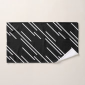 Elegant White Stripes Pattern Black Bad Handdoek (Handdoek)