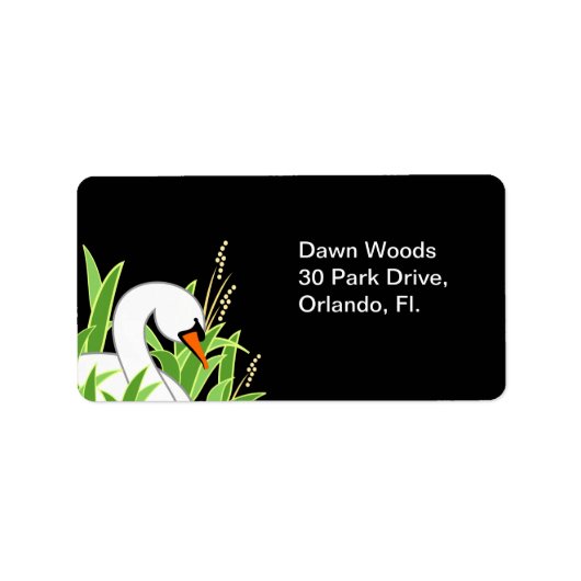 Elegant White Swan Etiket (Voorkant)