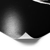 Elegant White Swan Reflection op Black Lake Foto Afdruk (Hoek)