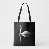 Elegant White Swan Reflection op Black Lake Tote Bag (Voorkant)