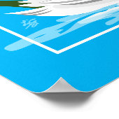 Elegant White Swans on Blue Water Poster (Hoek)