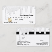 Elegant White Thick Glitter-schijven Gift Credit B Visitekaartje (Voorkant / Achterkant)