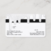 Elegant White Thick Glitter-schijven Gift Credit B Visitekaartje (Achterkant)