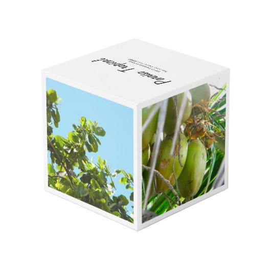 Elegant White Tropical Kubus (Achter hoekig)