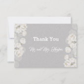 Elegant white Tulip Wedding Bedankkaart (Voorkant)