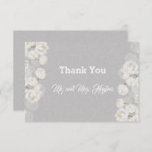 Elegant white Tulip Wedding Bedankkaart (Voorkant / Achterkant)